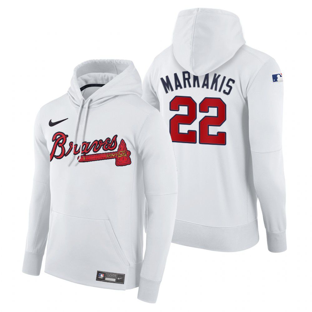 Men Atlanta Braves #22 Markakis white home hoodie 2021 MLB Nike Jerseys->atlanta braves->MLB Jersey